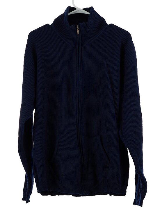 Eddie Bauer Other - Vintage Eddie Bauer AKA 100% Lambswool Full Zip Ribbed Sweater Jacket Men's L